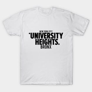 University Heights Bronx Typography Tee T-Shirt